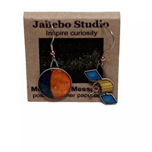 Jabebo Studio Dangle Earrings Mercury & Messenger Made In USA NWT